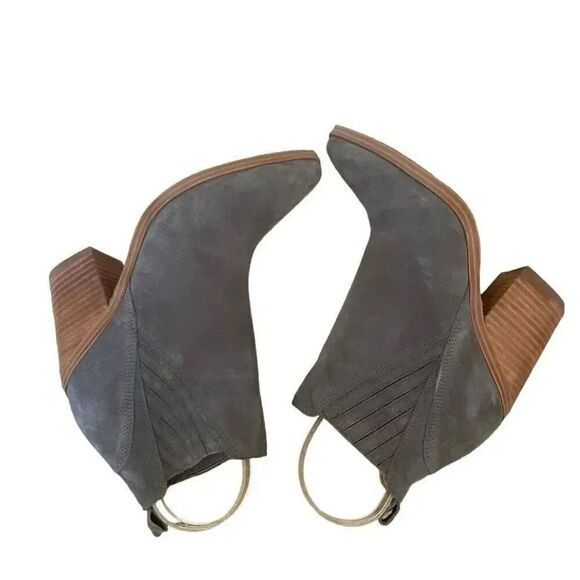 Marc Fisher Suede Leather Gadri Pointed Toe Bootie Gray SZ 6.5 - Picture 6 of 11